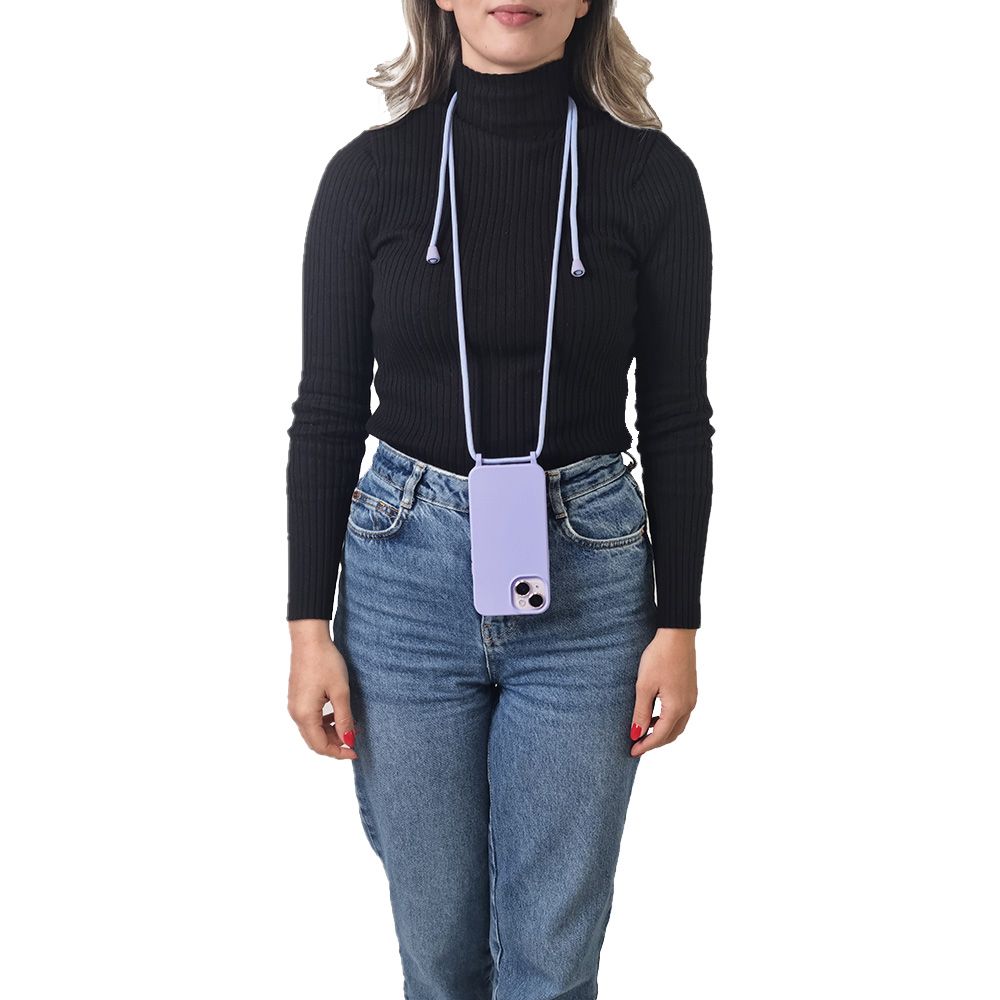 Θήκη Σιλικόνης με Κορδόνι CarryHang Sonique Apple iPhone 17 Λιλά