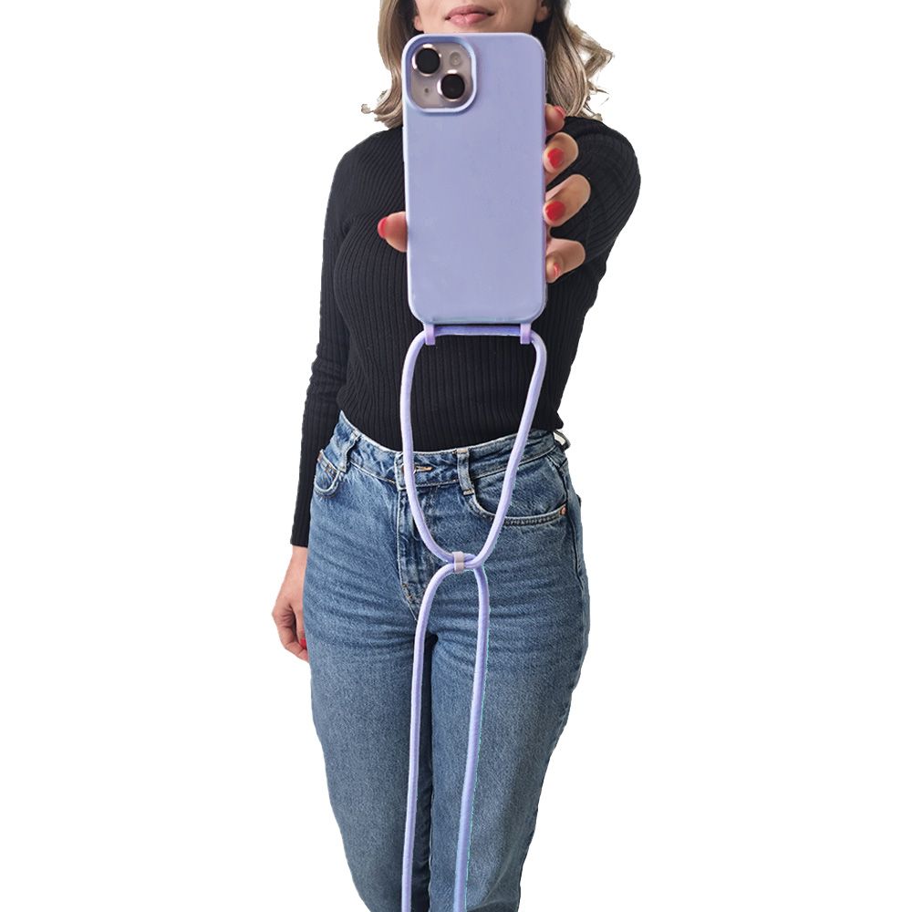 Θήκη Σιλικόνης με Κορδόνι CarryHang Sonique Apple iPhone 17 Λιλά
