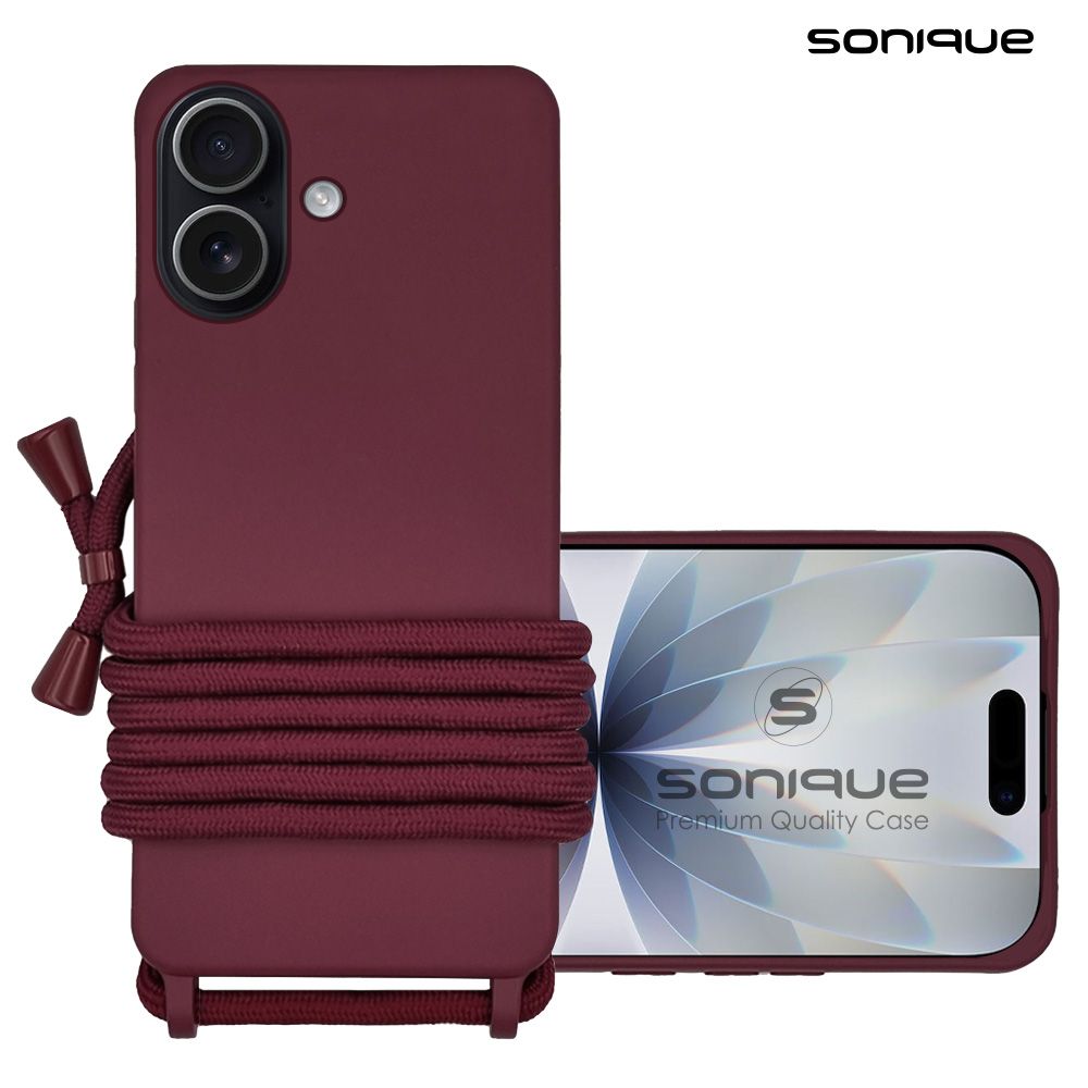 Θήκη Σιλικόνης με Κορδόνι CarryHang Sonique Apple iPhone 17 Μπορντό