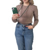 Θήκη Σιλικόνης με Κορδόνι CarryHang Sonique Apple iPhone 17 Pro Max Πράσινο Σκούρο
