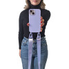 Θήκη Σιλικόνης με Strap CarryHang Sonique Apple iPhone 17 Λιλά