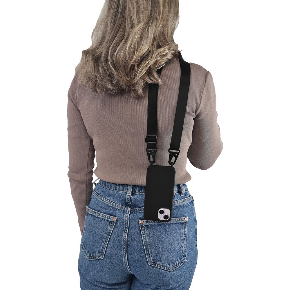 Θήκη Σιλικόνης με Strap CarryHang Sonique Apple iPhone 17 Μαύρο