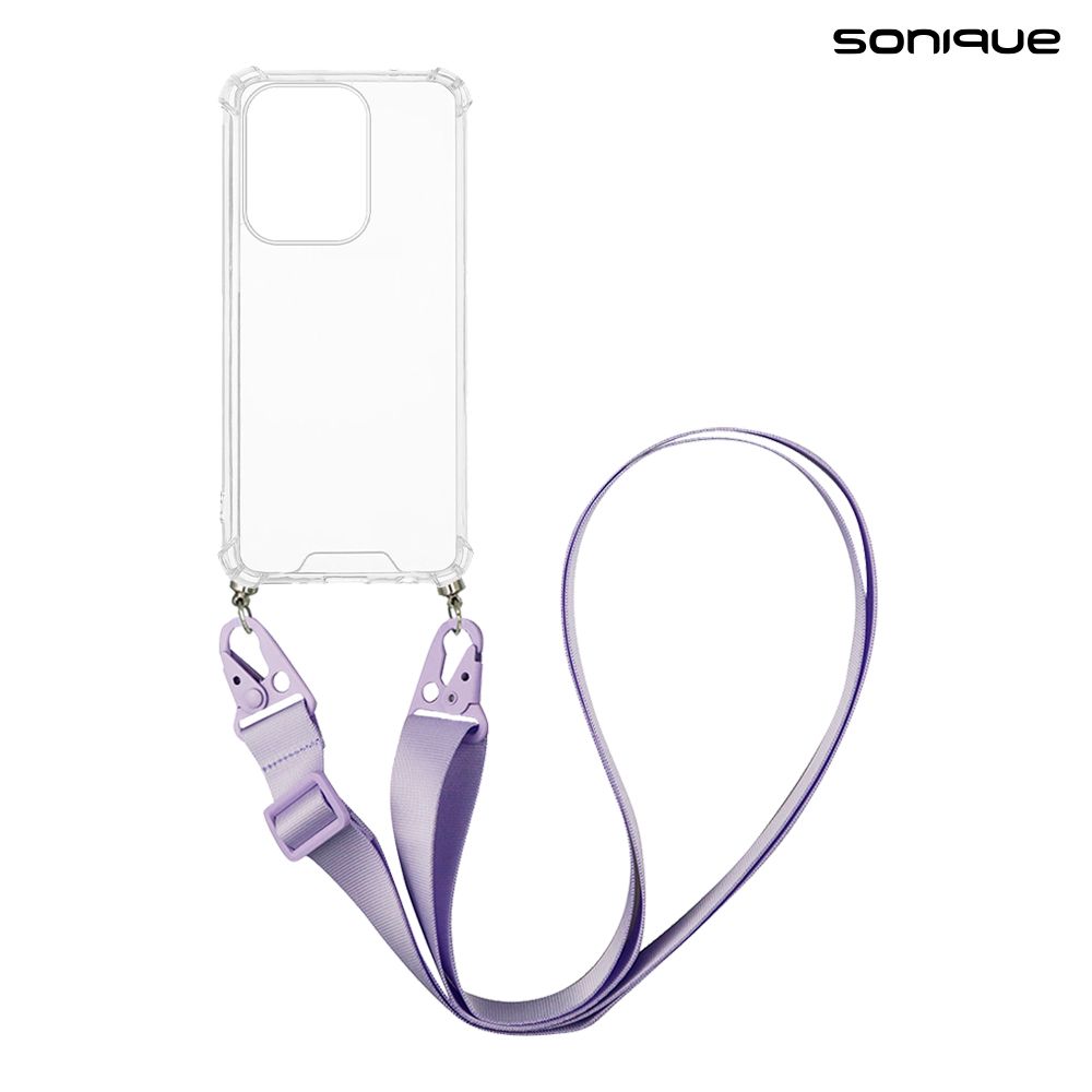 Θήκη Σιλικόνης με Strap Sonique Armor Clear Oppo Reno13 5G Λιλά