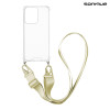 Θήκη Σιλικόνης με Strap Sonique Armor Clear Oppo Reno13 Pro 5G Μπεζ