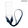 Θήκη Σιλικόνης με Strap Sonique Armor Clear Oppo Reno13 Pro 5G Μπλε Σκούρο