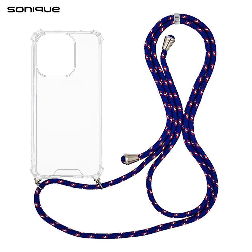 Θήκη Σιλικόνης με Κορδόνι Sonique Armor Clear Oppo A5 Pro 5G Rainbow Μπλε