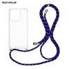 Θήκη Σιλικόνης με Κορδόνι Sonique Armor Clear Oppo A5 Pro 5G Rainbow Μπλε