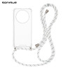 Θήκη Σιλικόνης με Κορδόνι Sonique Armor Clear Oppo Reno12 F 5G / Oppo Reno12 FS 5G Rainbow Λευκό