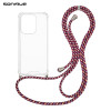 Θήκη Σιλικόνης με Κορδόνι Sonique Armor Clear Oppo Reno13 5G Rainbow Μπορντό