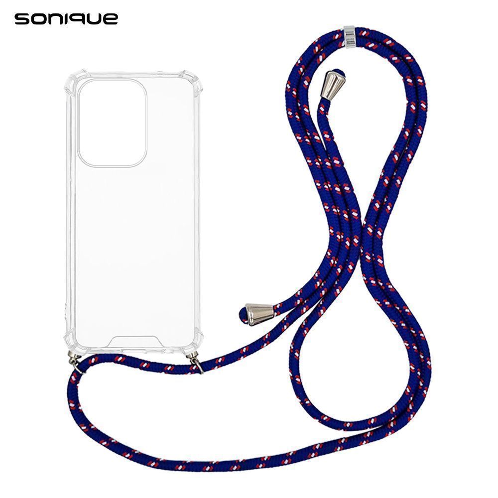 Θήκη Σιλικόνης με Κορδόνι Sonique Armor Clear Oppo Reno13 5G Rainbow Μπλε