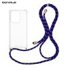 Θήκη Σιλικόνης με Κορδόνι Sonique Armor Clear Oppo Reno13 5G Rainbow Μπλε