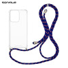 Θήκη Σιλικόνης με Κορδόνι Sonique Armor Clear Oppo Reno13 Pro 5G Rainbow Μπλε