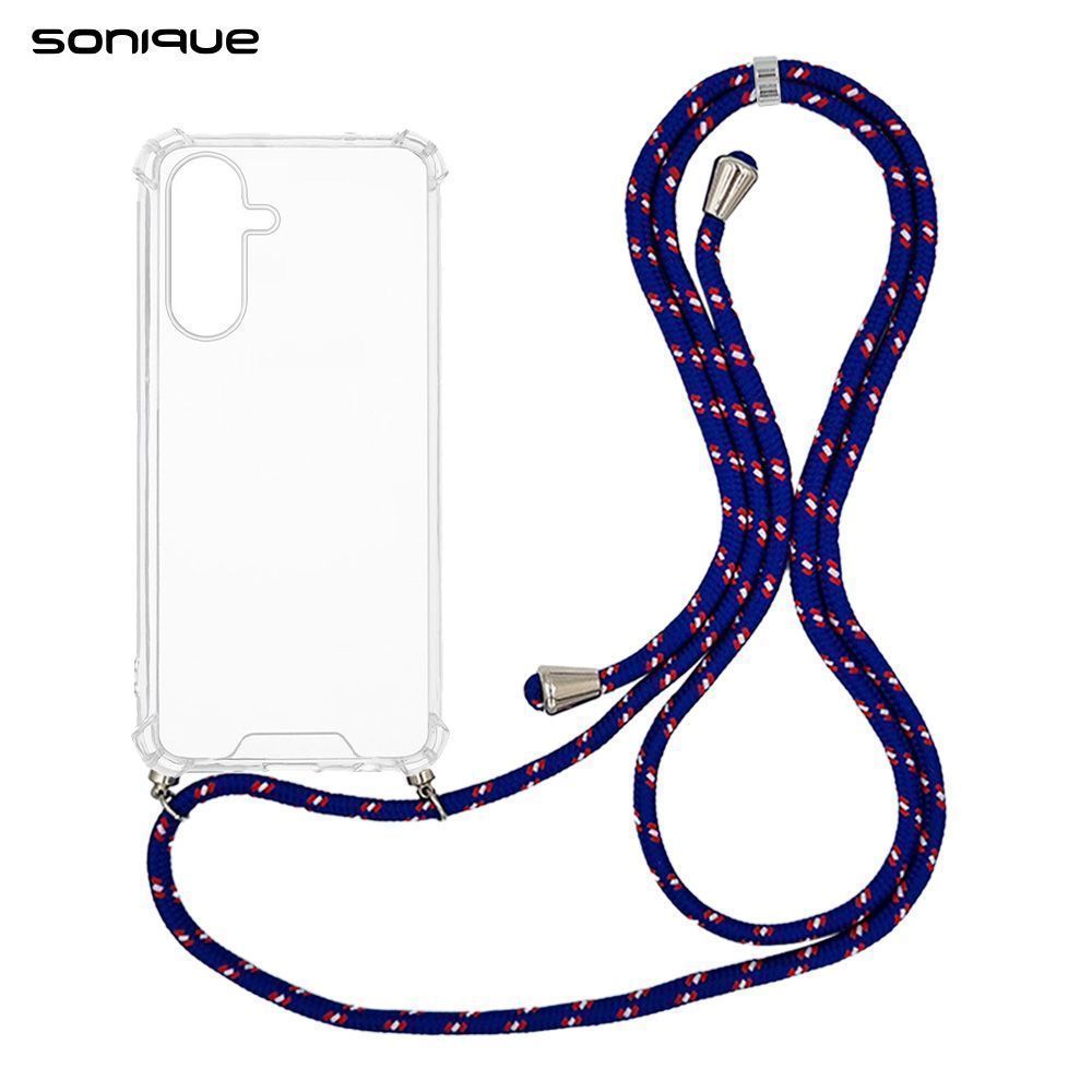 Θήκη Σιλικόνης με Κορδόνι Sonique Armor Clear Samsung Galaxy S25 FE Rainbow Μπλε