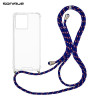 Θήκη Σιλικόνης με Κορδόνι Sonique Armor Clear Motorola Edge 40 Neo 5G Rainbow Μπλε