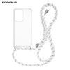 Θήκη Σιλικόνης με Κορδόνι Sonique Armor Clear Motorola Edge 50 Fusion 5G Rainbow Λευκό