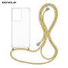 Θήκη Σιλικόνης με Κορδόνι Sonique Armor Clear Motorola Edge 50 Fusion 5G Rainbow Κίτρινο
