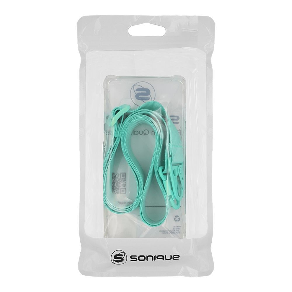Θήκη Σιλικόνης με Strap Sonique Armor Clear Motorola Edge 50 Fusion 5G Γαλάζιο