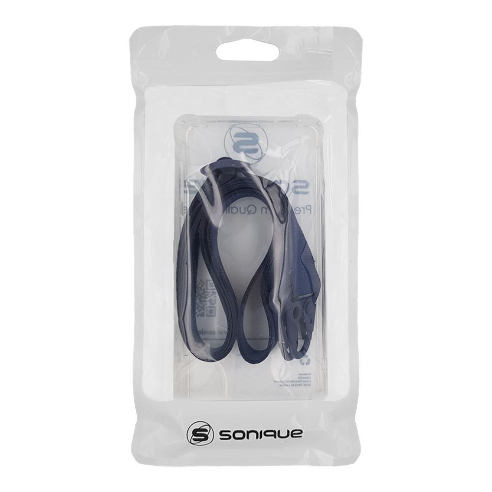 Θήκη Σιλικόνης με Strap Sonique Armor Clear Motorola Edge 50 Fusion 5G Μπλε Σκούρο