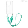 Θήκη Σιλικόνης με Strap Sonique Armor Clear Motorola Edge 60 Fusion 5G Γαλάζιο