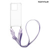 Θήκη Σιλικόνης με Strap Sonique Armor Clear Motorola Edge 60 Fusion 5G Λιλά
