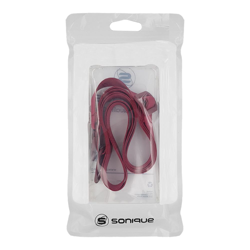 Θήκη Σιλικόνης με Strap Sonique Armor Clear Motorola Edge 60 Fusion 5G Μπορντό