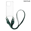 Θήκη Σιλικόνης με Strap Sonique Armor Clear Motorola Edge 60 Fusion 5G Πράσινο Σκούρο