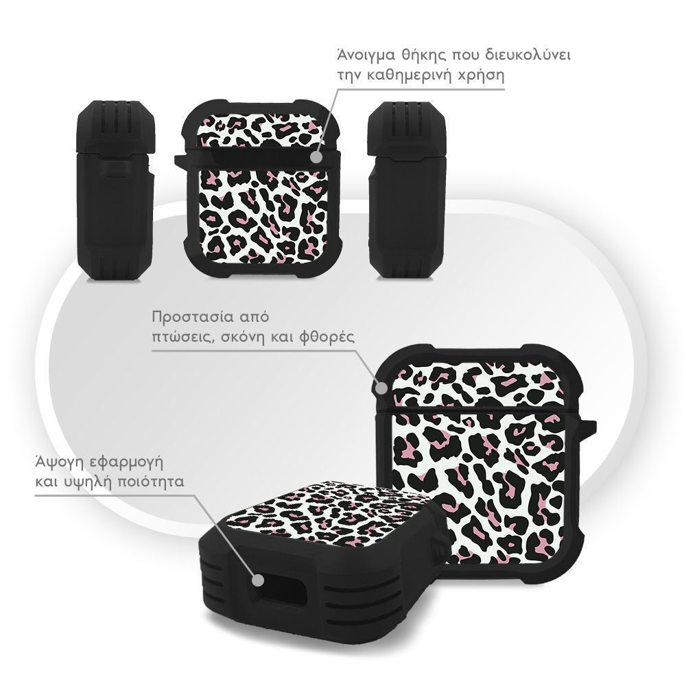 Θήκη Σιλικόνης Sonique Animal Print Series για AirPods 1/2 Leopard 02