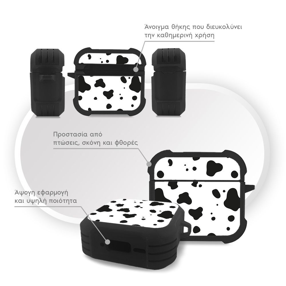 Θήκη Σιλικόνης Sonique Animal Print Series για AirPods 4 Dalmatian