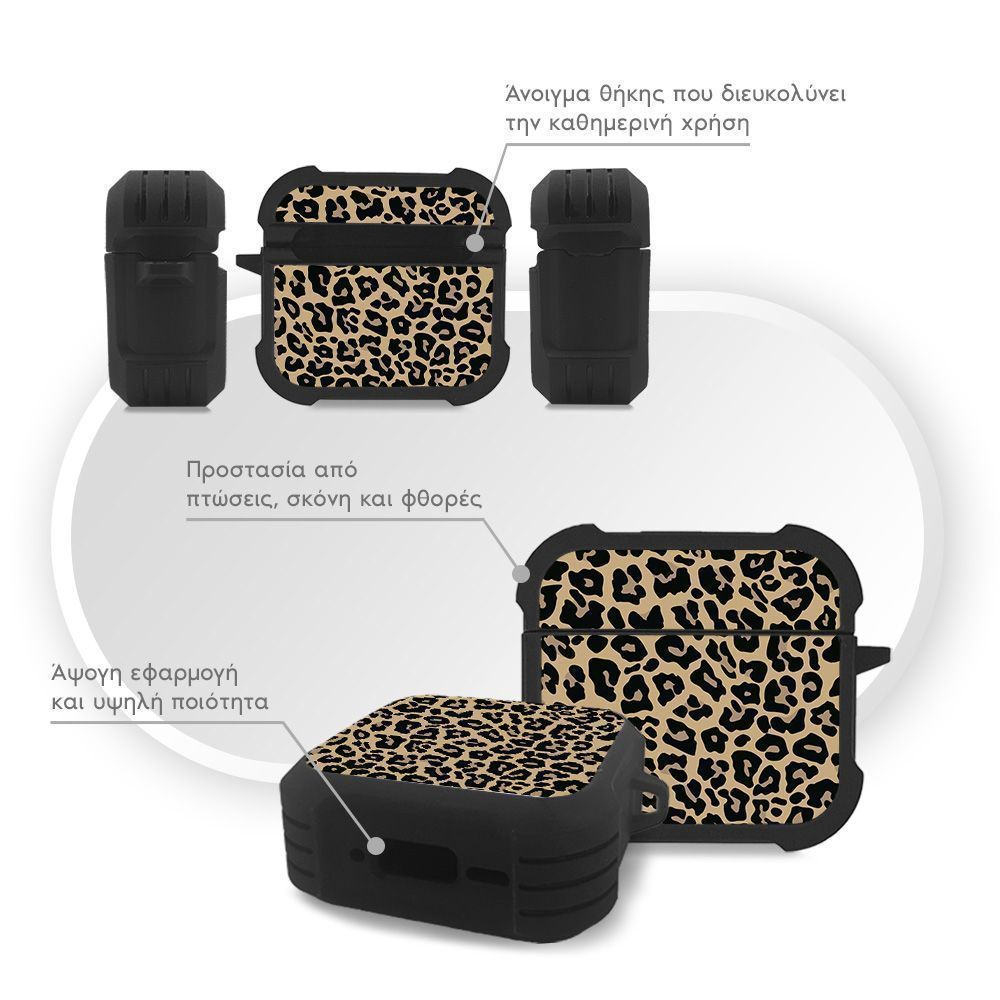 Θήκη Σιλικόνης Sonique Animal Print Series για AirPods 4 Leopard 01