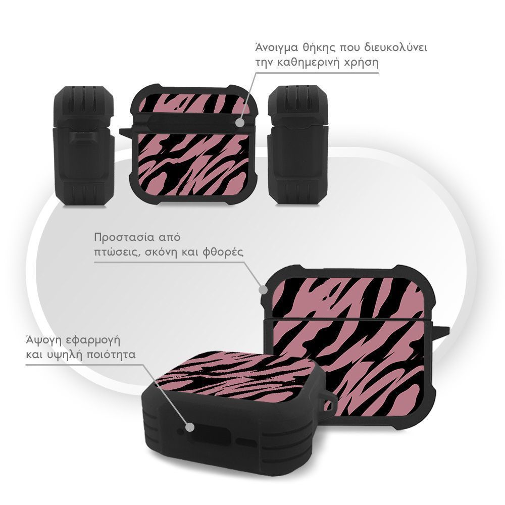 Θήκη Σιλικόνης Sonique Animal Print Series για AirPods 4 Tiger 02