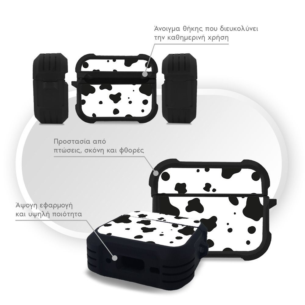 Θήκη Σιλικόνης Sonique Animal Print Series για AirPods Pro / Pro 2 Dalmatian