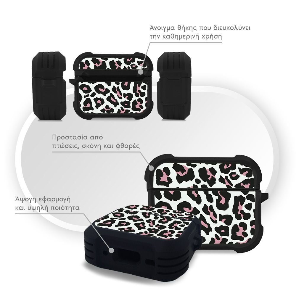 Θήκη Σιλικόνης Sonique Animal Print Series για AirPods Pro / Pro 2 Leopard 02