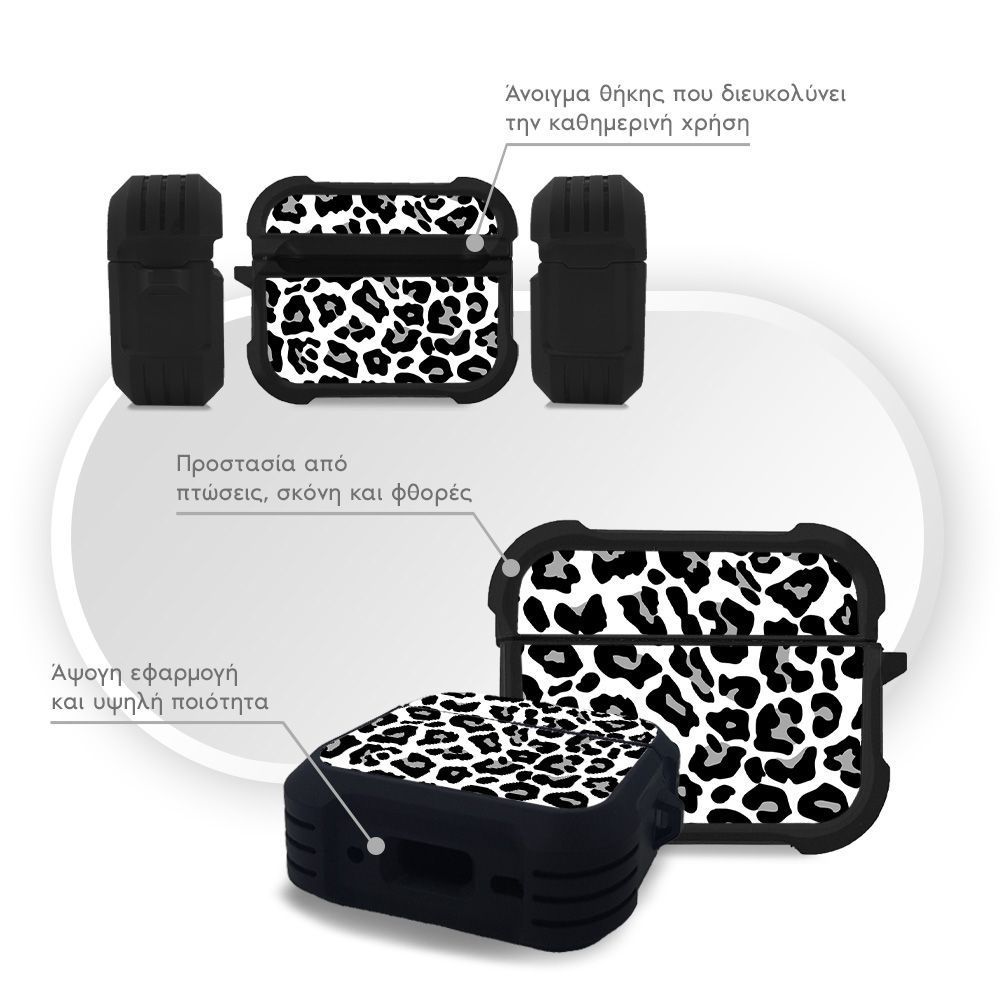 Θήκη Σιλικόνης Sonique Animal Print Series για AirPods Pro / Pro 2 Leopard 03