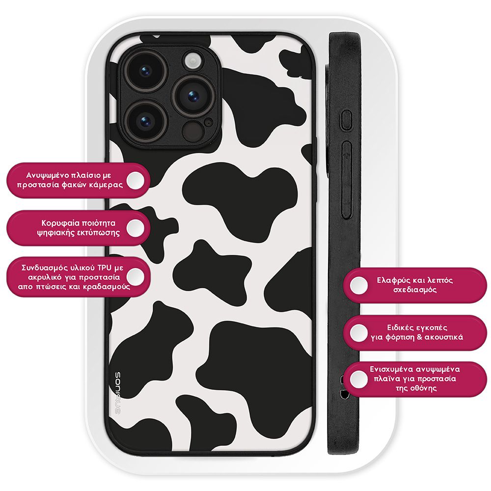 Θήκη Sonique Animal Print Series για Google Pixel 9 Pro 5G Cow 01