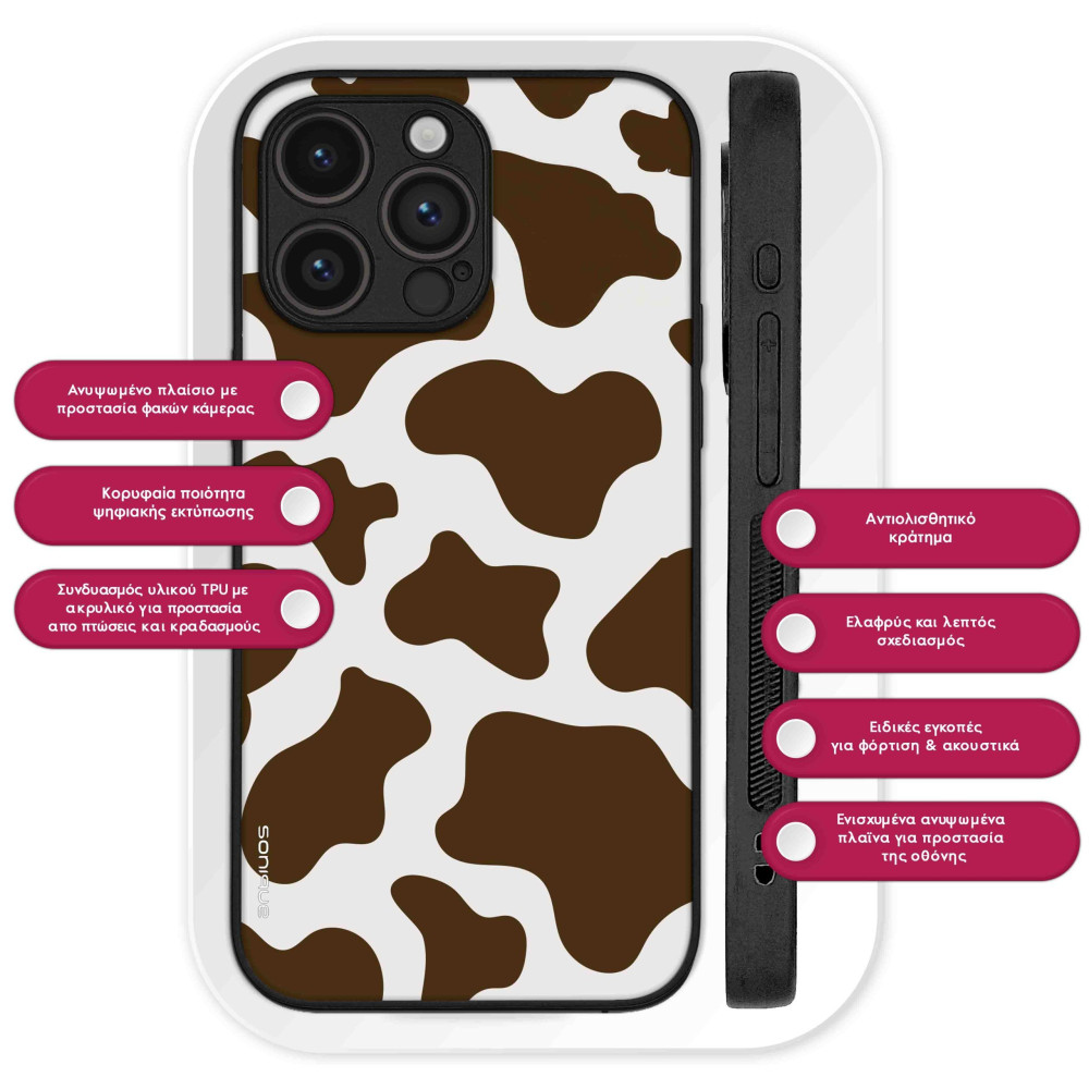 Θήκη Sonique Animal Print Series για Huawei P30 Pro Cow 02