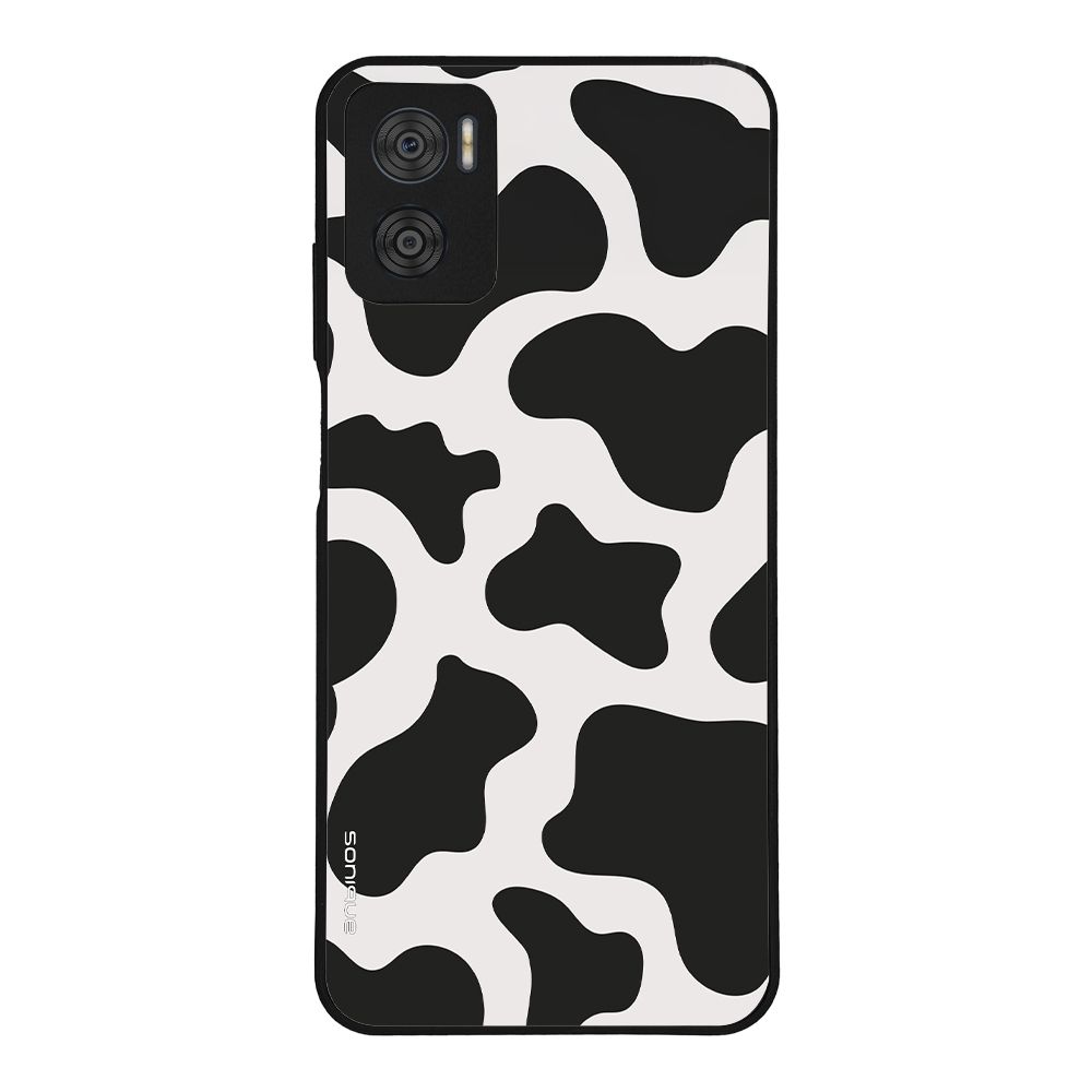 Θήκη Sonique Animal Print Series για Motorola Moto E22 4G Cow 01