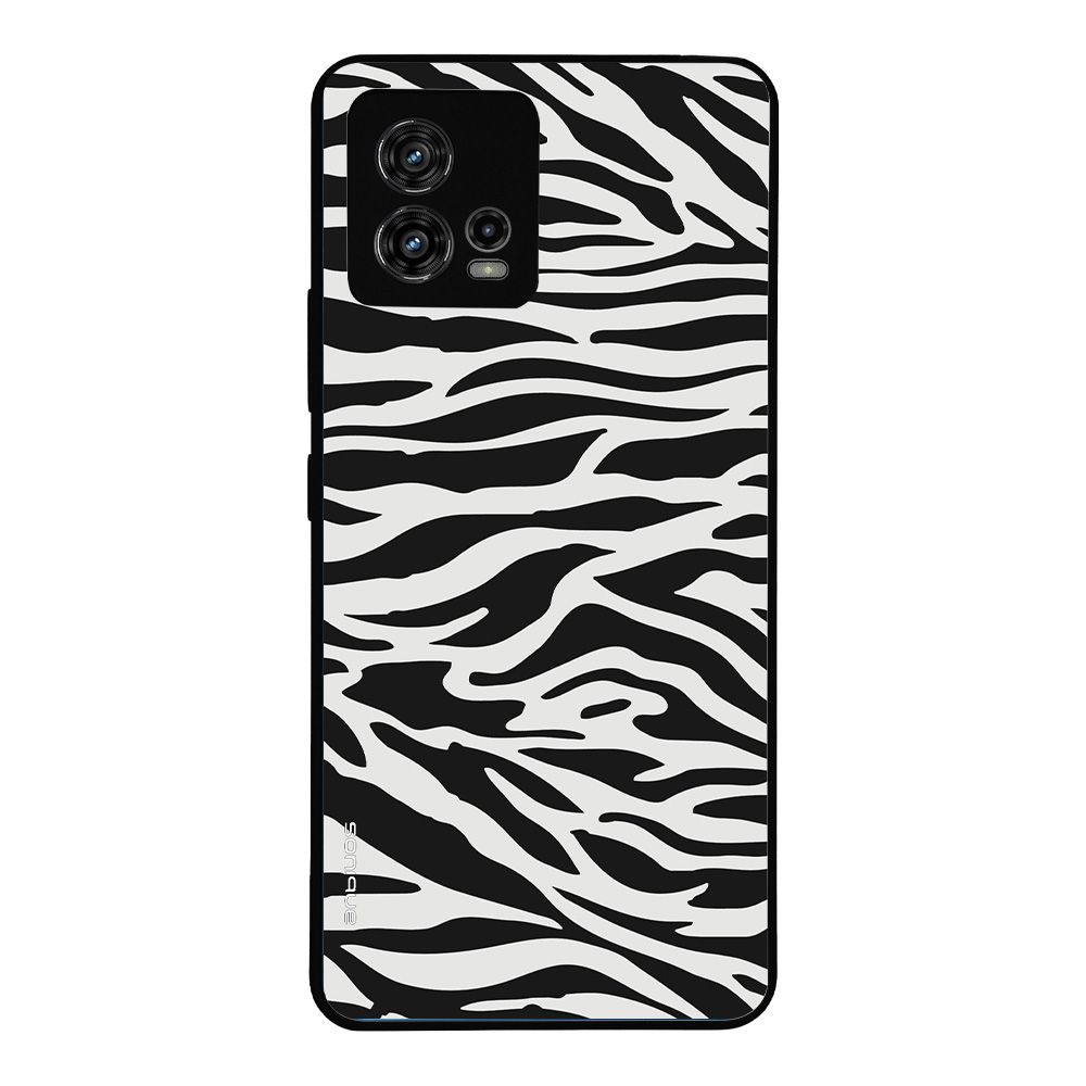 Θήκη Sonique Animal Print Series για Motorola Moto G72 Zebra