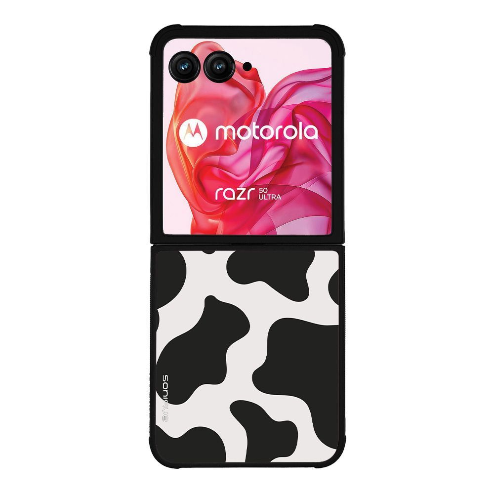 Θήκη Sonique Animal Print Series για Motorola Motorola Razr 50 Ultra Cow 01