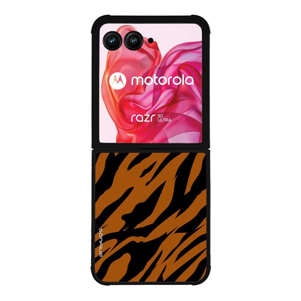 Θήκη Sonique Animal Print Series για Motorola Motorola Razr 50 Ultra Tiger 01