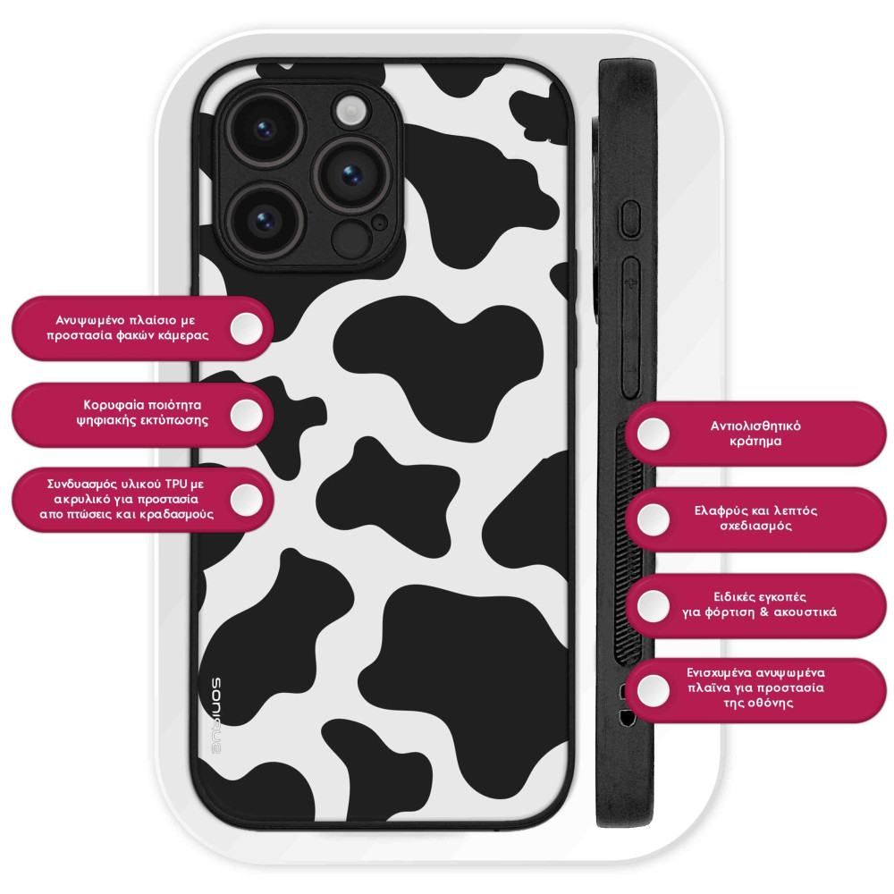 Θήκη Sonique Animal Print Series για OnePlus 11 5G Cow 01