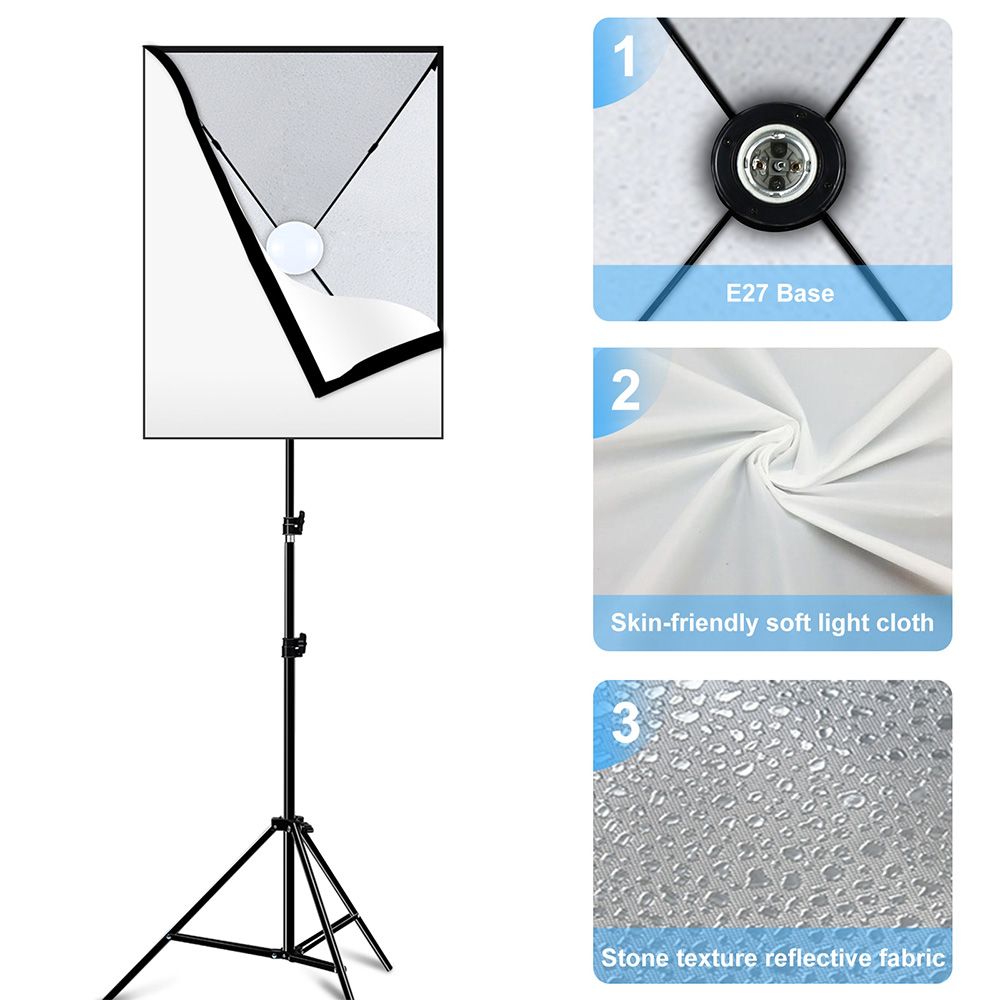 Puluz Σετ Φωτισμού Studio Softbox 50x70cm, Τρίποδο και Λάμπα LED 30W