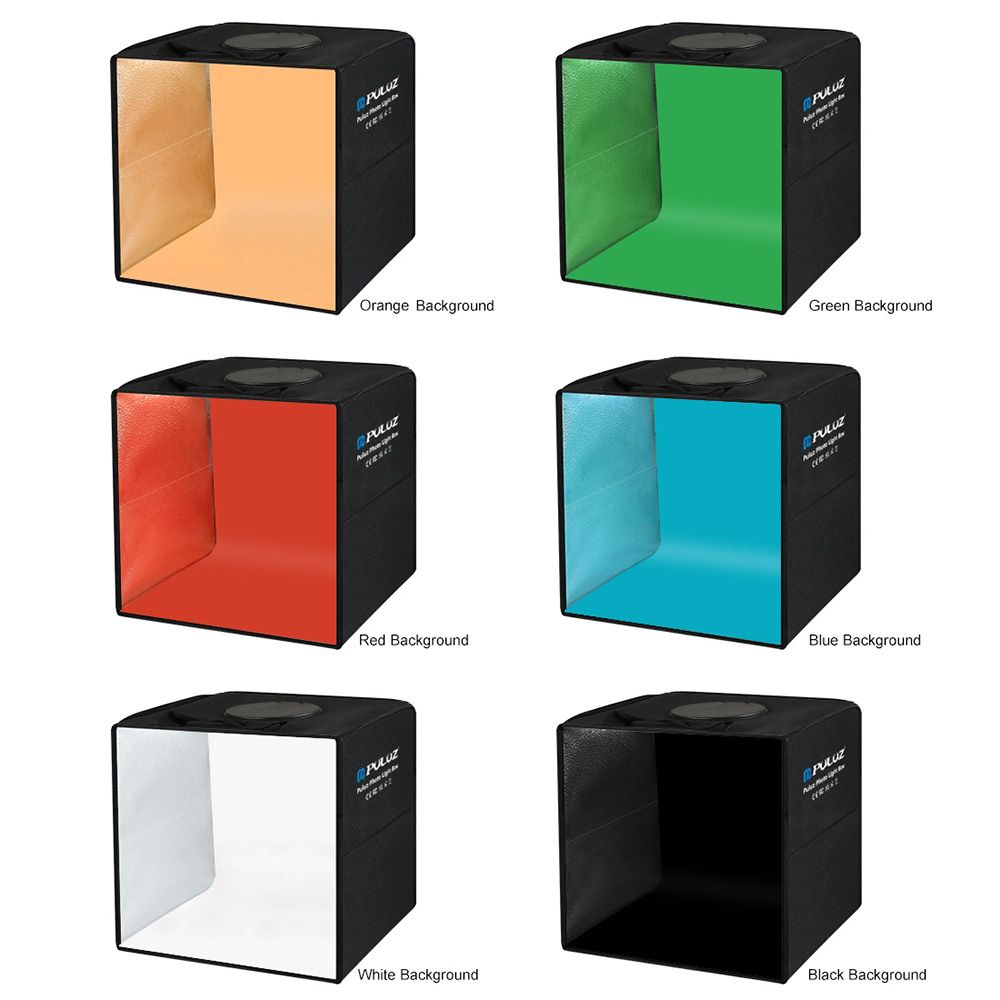 Puluz Φωτογραφικό Στούντιο Προϊόντων με 6 Backgrounds και LED Φωτισμό 30x30x30cm