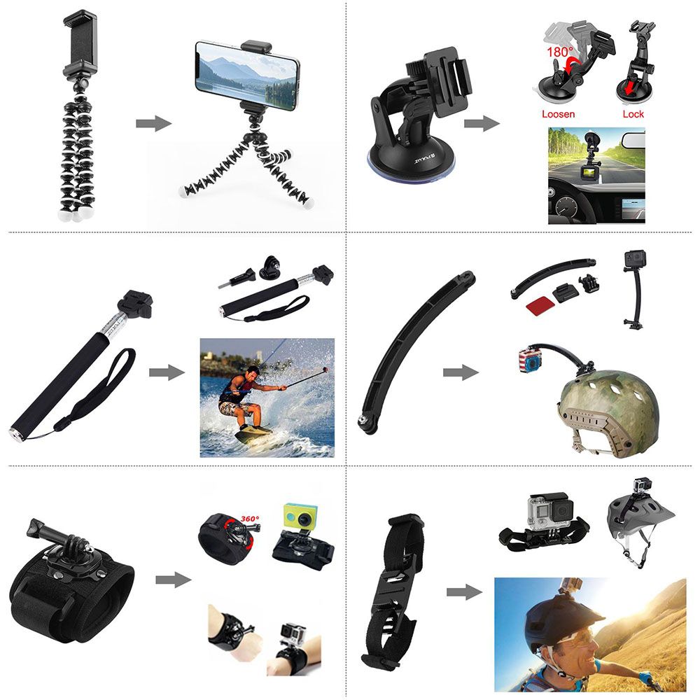 Puluz Σετ Αξεσουάρ 50-σε-1 για GoPro / Action Cameras