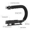 Puluz U-Grip Σταθεροποιητής Φωτογραφικής Μηχανής με LED Φωτισμό & Μικρόφωνο Μαύρο