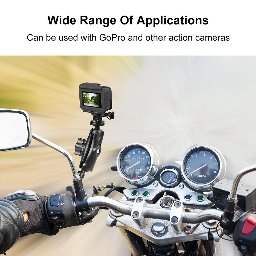 Puluz Βάση Μοτοσυκλέτας 360° για GoPro / Action Cameras Μαύρο