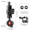 Puluz Βάση Μοτοσυκλέτας O-Clip Quick Release για GoPro / Action Cameras Μαύρο