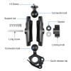 Puluz Βάση Μοτοσυκλέτας O-Clip Quick Release για GoPro / Action Cameras Μαύρο