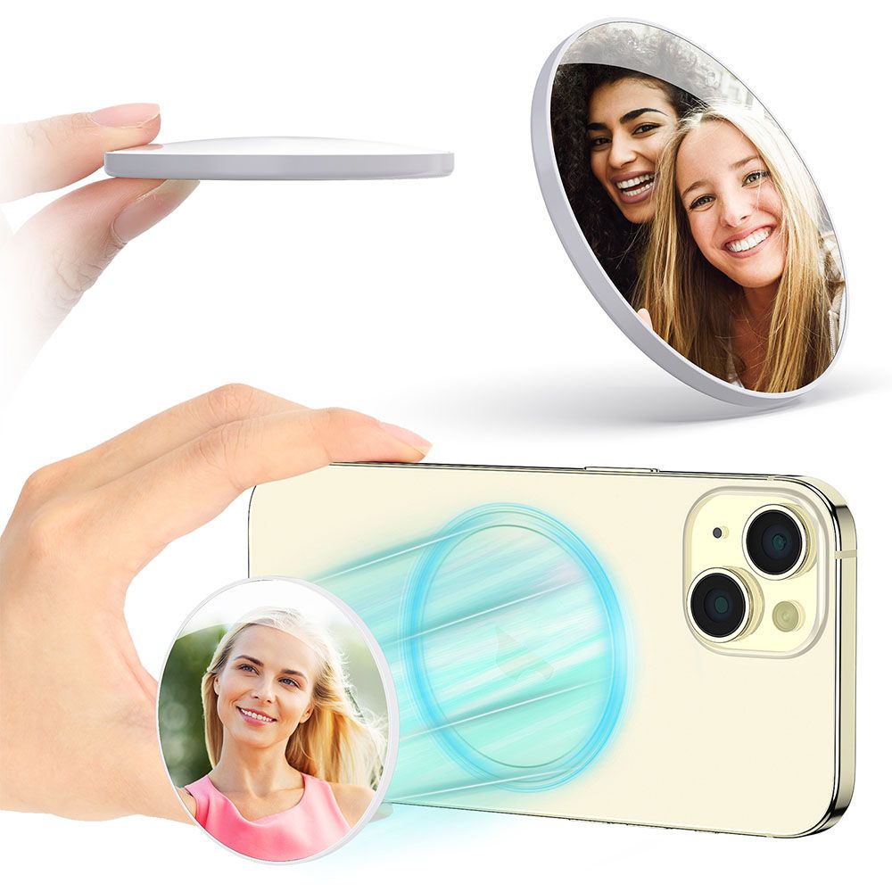 Puluz Μαγνητικός Καθρέφτης με MagSafe για Κινητά Λευκό