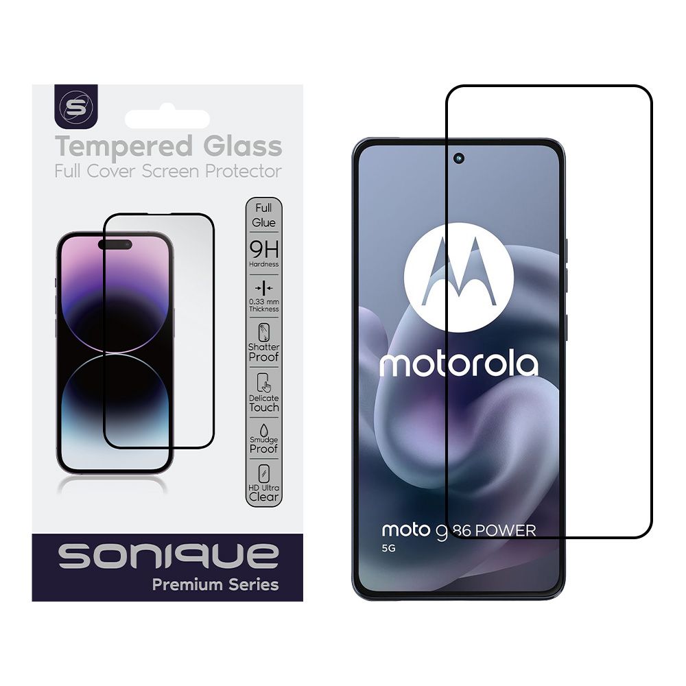 Hardy Glass Sonique Premium Series HD Full Cover 9H Motorola Moto G86 5G / Moto G86 5G Power Μαύρο