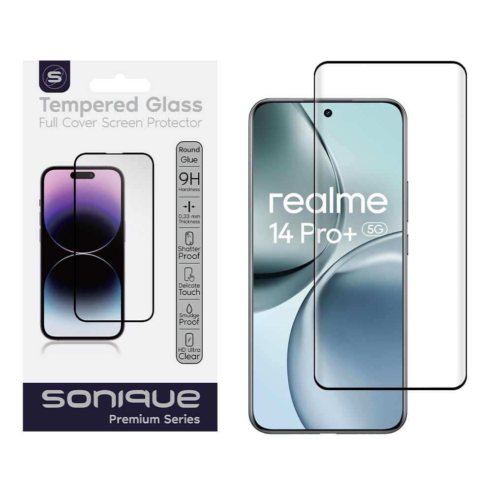 Curvy Glass Sonique Premium Series HD Full Cover 9H Realme Realme 14 Pro Plus 5G Μαύρο
